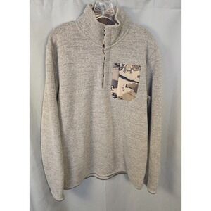 Under Armour UA 1316276 Henley 2.0 Fleece Pullover Sweater Barren Gray Camo XL